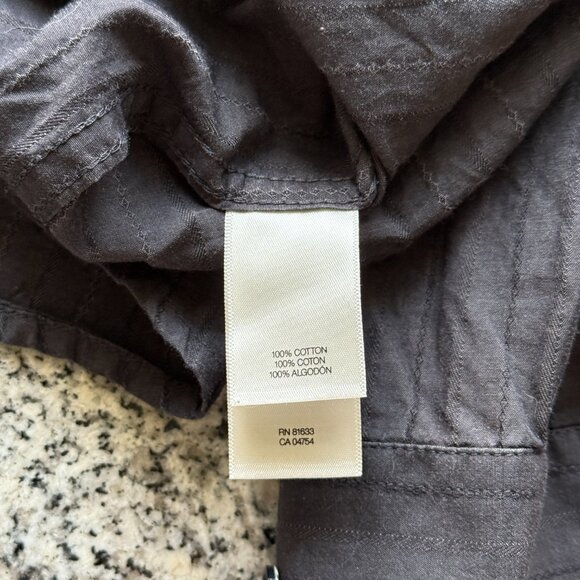 3/$20, Kenneth Cole Men Black Stripe Long Sleeves Shirt, 100% Cotton Size XL - Picture 9 of 12